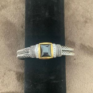 Silver and jeweled bracelet